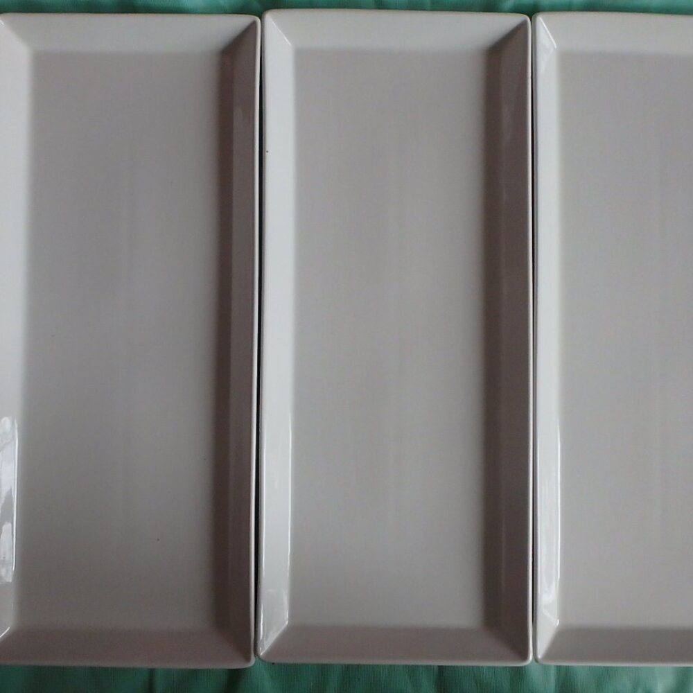 Sweese Rectangular Porcelain Platters, Serving Trays for Parties 12.5"L x 5.75”W